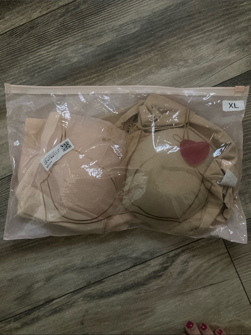 2 Pack Pull-on Mesh Bra Size XL Nude & Tan in Original Bag